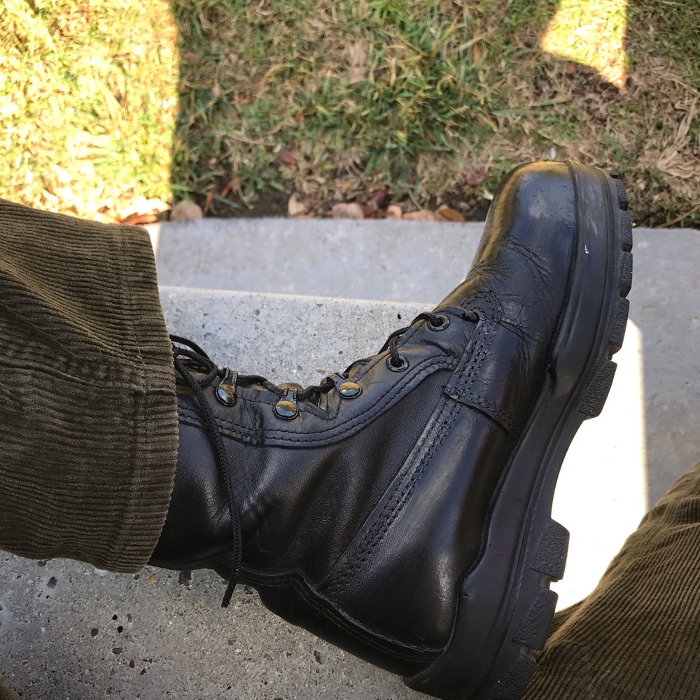 BATES Black Leather Combat Boots